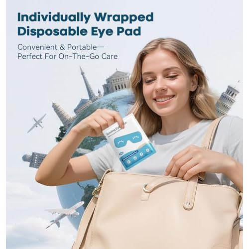 8 Packs Hydrogel Eye Mask Disposable Cold Therapy Sleep Mask Soothing Headache Relief Dry Eye, Stress Relief Eye Fatigue, Cooling Eye Masks Cool Masks for Puffy Eyes Travel Essentials