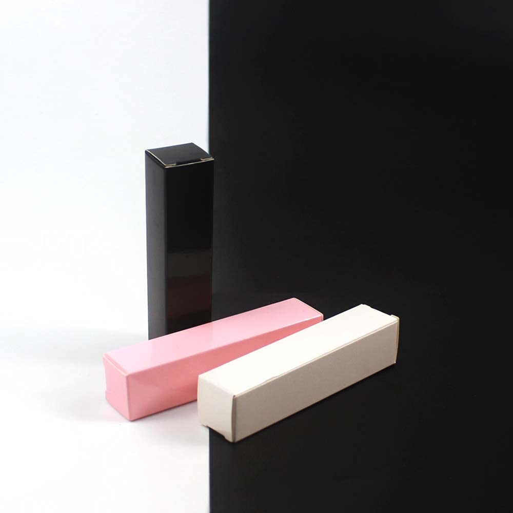 COSIDEA 50 PCS Empty Black Lip Gloss Boxes W23 xW23 xH103mm / 0.9 * 0.9 * 4.05 inch, Cosmetic Perfume/Mascara Box Packaging for Small Business Wholesale, small Kraft Paper Box Luxury Holder Wrapping