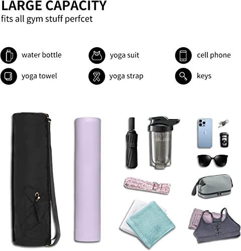 EnjoyActive Large Yoga Mat Bag for 1/2” Mat | Waterproof, Full-Zip, Multi Pockets, Adjustable Strap, Premium | Carry All Gears Perfectly to Gym Class Beach Park Travel for Women & Men…