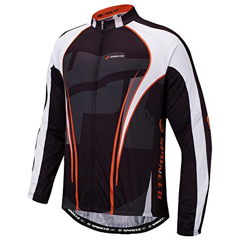 Bikes for Men Shirt Long Bike Fit Cycle Jersey Bicyle Clothes Full Zip US M Black Grey Multi