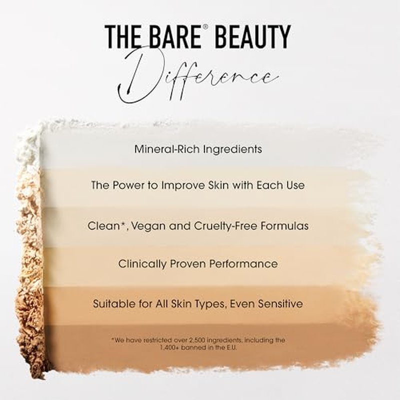 bareMinerals All-Over Face Bronzer, Talc-Free Loose Powder, Blendable for a Natural-Looking Glow, Cruelty-Free, Vegan