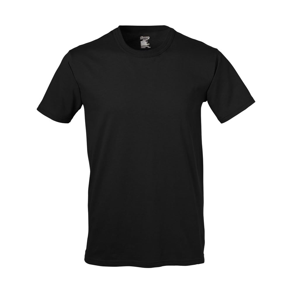 Soffe Men's 3 Pack 4.3 Oz Cotton Military Tee, Black, X-Large
