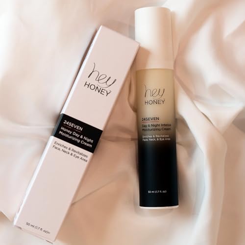 Hey Honey 24Seven Honey Day and Night Moisturizing Cream For Face, Neck & Eye Area | Rich Pro-Beautiful-Aging Intensely Hydrate and Reduce The Appearance Of Fine Lines and Wrinkles | 1.7 Oz