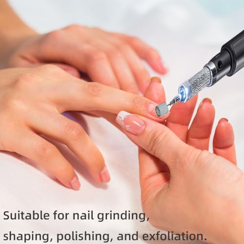 100 Pcs (240 Grit White)Sanding Bands Nail Drill Bit with 0.31in diameter,Nail Drill Bits Extreme Fine Grit Sanding Band,Sanding Belt Upgrade Mandrel Bits,Professional Nail Drill Bit for Acrylic Nails