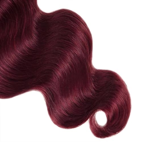 99J Body Wave Human Hair Bundles Burgundy Human Hair Bundle 28 30 32 inch 3 Bundles Wine Red Body Wave Bundle