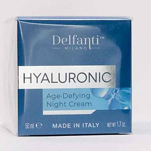 Delfanti Milano • HYALURONIC AGE DEFYING NIGHT CREAM • Face and Neck Moisturizer • Made in Italy