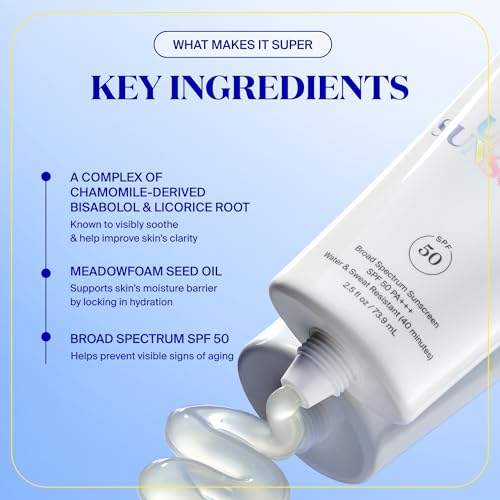 Supergoop! Unseen Sunscreen - SPF 50 - Clear & Invisible Face Sunscreen + Broad Spectrum + Makeup-Gripping Primer - Weightless, Scentless, Oil Free - For All Skin Types & Tones - 1.7 fl oz