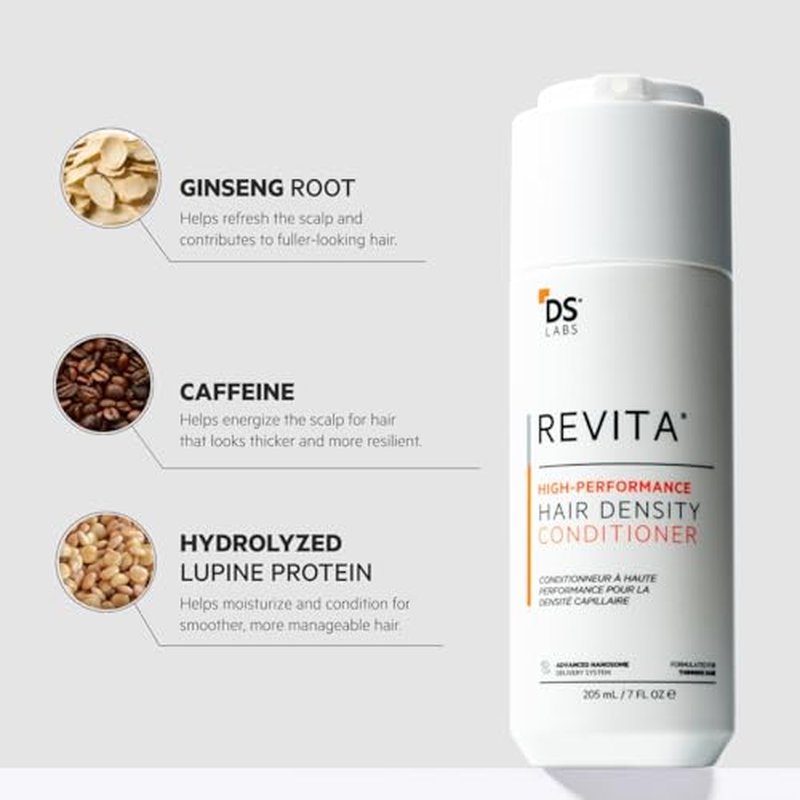 DS Labs Revita Conditioner, 205mL - Lightweight, Scalp First Hydration for Fuller Looking, Softer Hair, Thickening Appearance, Sulfate & Silicone Free, Color Safe, For Men & Women