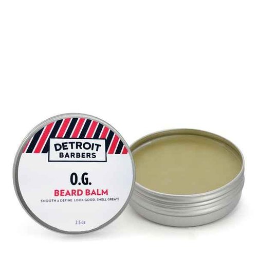 DETROIT BARBERS All-in-One Beard Balm for Men - O.G. - Premium Natural Ingredients For A Healthy-Looking Beard - Soothing & Conditioning - Moisturizes Skin & Hair - 2.5oz (Pack of 1)