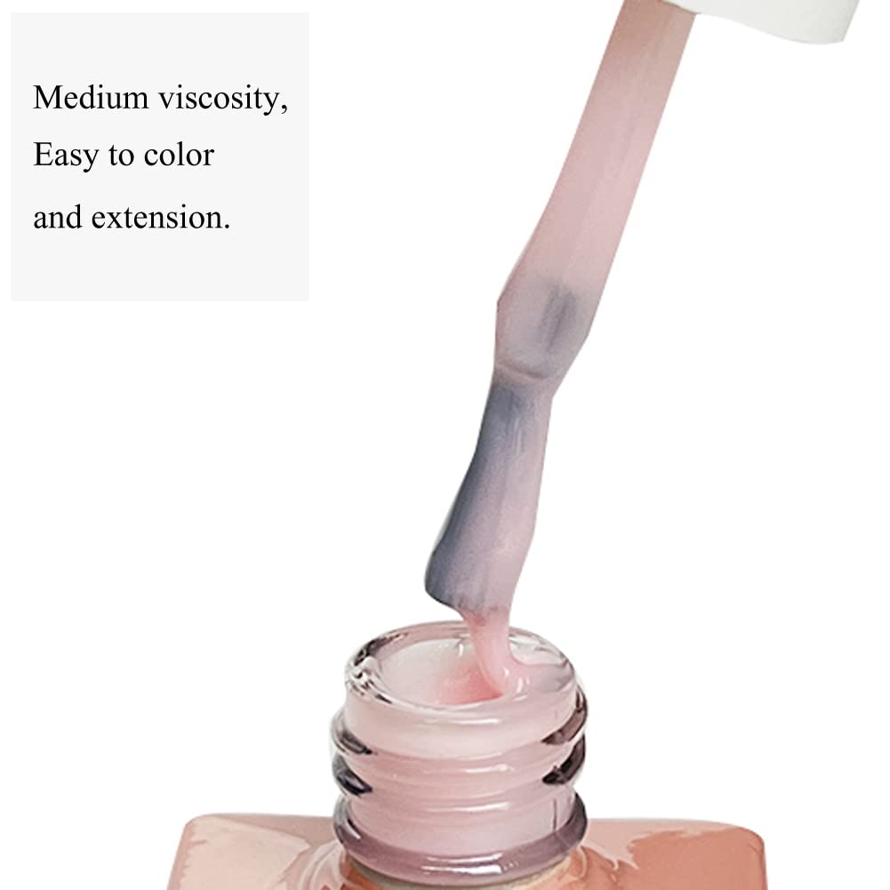 FZANEST Builder Gel Milky White Gel Polish Rubber Base For Nail Strengthener Extension LED Lamp Cured Color Base Nail Polish in Bottle