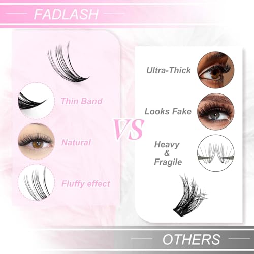 Lash Clusters Individual Lashes Cluster Mixed Tray D Curl Lash Clusters DIY Eyelash Extensions Individual Cluster Lashes Self-application at Home (40D-0.07D,12-18mm)