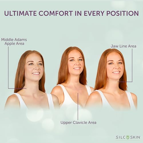 SilcSkin Collette Pad - Medical-grade Neck Wrinkle Patches, Smoothing Anti Wrinkle Pads, Reusable Silicone Patches, 90 Day Supply