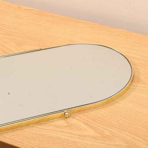 Golden Metal Mirror Vanity Table Desk Arch Makeup Bathroom Mirror Rotation Framed Standing Mirrors 90¡ÆAdjustable Room Decor for Living Room,Bedroom,Tabletop