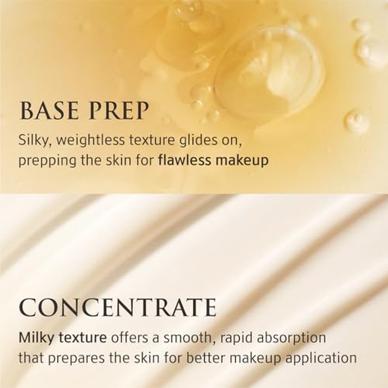 Glass Skin Prep Gift Set ? Skincare & Makeup with Base Prep (0.84 fl oz), Concentrate Serum (1.35 fl oz), and Foam Exfoliant Samples (2g ¡¿ 5ea) | Hydrating, Cleansing & Makeup-Ready Kit