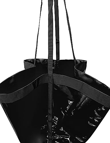 BLUEWING 32in Sea Anchor Drift Sock 840D Nylon Parachute Fishing Drogue for Marine Boat/Jet Ski/Sail, Black