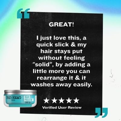 TIGI Bed Head Manipulator Hair Putty - Firm Hold Styling Paste for Men & Women | Frizz Control, 2.01 Oz Each