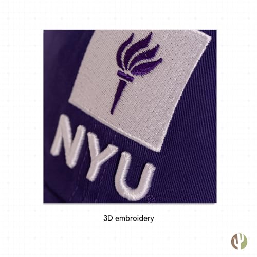 Desert Cactus New York University Baseball Hat NYU Violets Brimmed Embroidered Cap Adjustable Cloth Strap Adult (Style A)