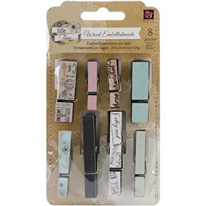 Prima Marketing Inc. Wood Embellishments-Lifetime Clips, Multiple