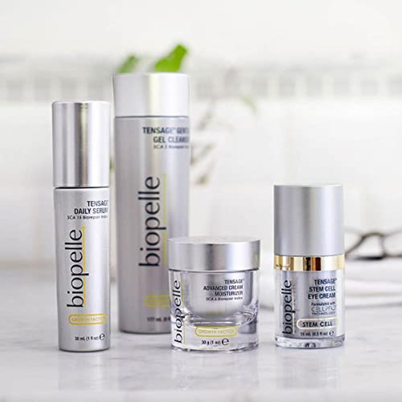 Biopelle Tensage Growth Factor Advanced Moisturizer Face Cream with SCA 6 Biorepair Index, Snail Mucin Moisturizer with Hyaluronic Acid, Antioxidants, and Vitamin C and E, 1 Oz