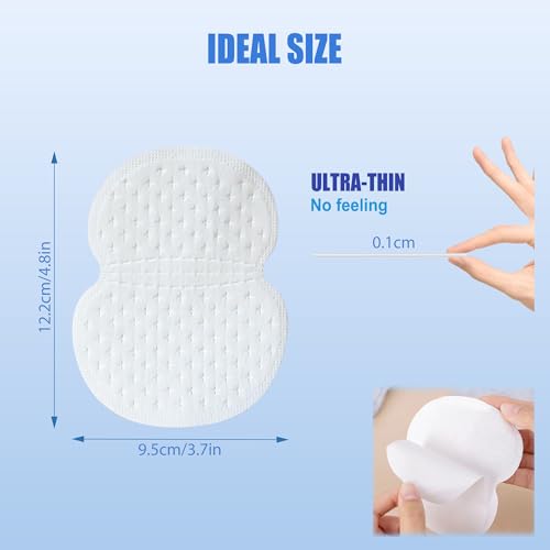 Armpit Sweat Pads, 100 Packs Underarm Sweat Pads, Disposable Sweat Block Pads for Women Men, Fight Hyperhidrosis Treatment Stick Antiperspirant, Dress Shields Guard, Zero Sweat Invisible