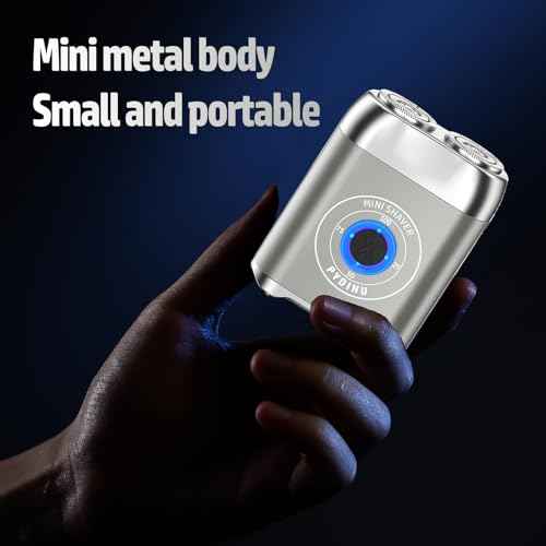 Mini Electric Shaver, 2025 New Upgrade Pocket Dual-Head Electric Shaver, Travel Portable Beard Trimmer for Men, Waterproof Mini Razor, USB C Rechargeable (Silver)