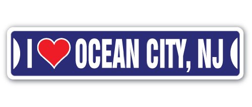 I Love Ocean City Nj Street Sign Beach Summertime Summer Boardwalk