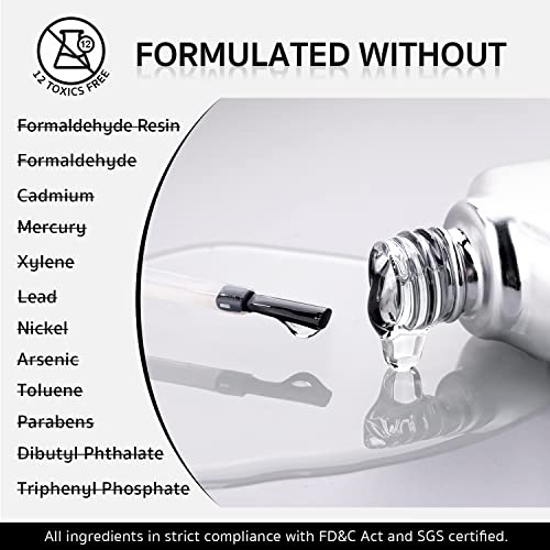 GAOY 2Pcs 16ml Gel Nail Glue for Acrylic Nails Tips, 2 in 1 Nail Glue and Base Coat, UV Light Cure