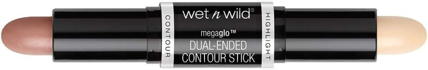 NYX PROFESSIONAL MAKEUP Bare With Me Primer & wet n wild MegaGlo Contour Stick Light Medium Cruelty-Free Bundle