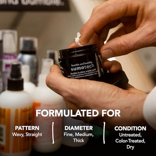 Bumble and bumble. Sumotech Flexible Hold Cream Solid | Pliable Texture, Flexible Hold + Lo-shine Finish | Wavy, Straight, 1.5 Ounce