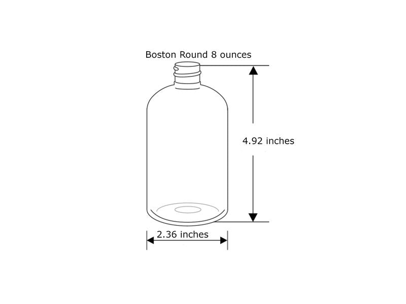 Natural Farms 12 Pack – 8 oz - Clear Boston Plastic Bottles – Black Flip Top Disc cap - for Essential Oils, Perfumes