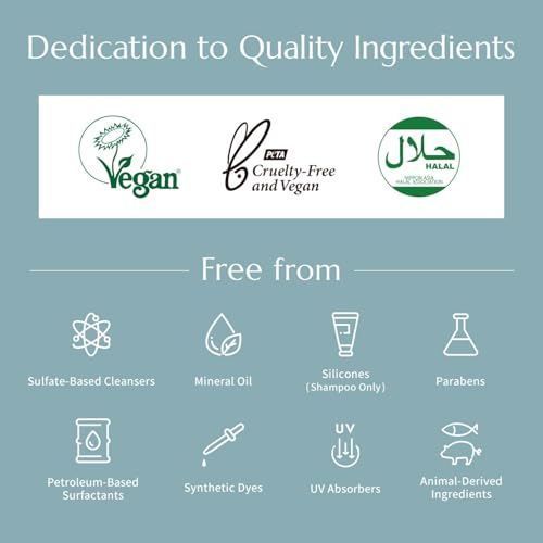 LIKOA, Smooth and Neutral Shampoo, Vegan, Halal, Lightweight Moisture for Fine, Dry, or Tangle-Prone Hair, Botanical Hair Care, White Floral Scent, Made in Japan, 500mL, 16.9 Fl oz