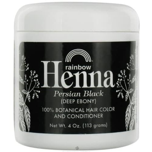 Rainbow Research Henna Hair Color and Conditioner, Persian Black Deep Ebony, 4 Ounce