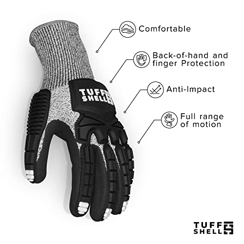 Tuff Shell Cut Resistant Lobstering Gloves, Touchscreen Capable, Crab Gloves, Diving Gloves, Lobster Diving Gloves, Spearfishing Glove (Large)
