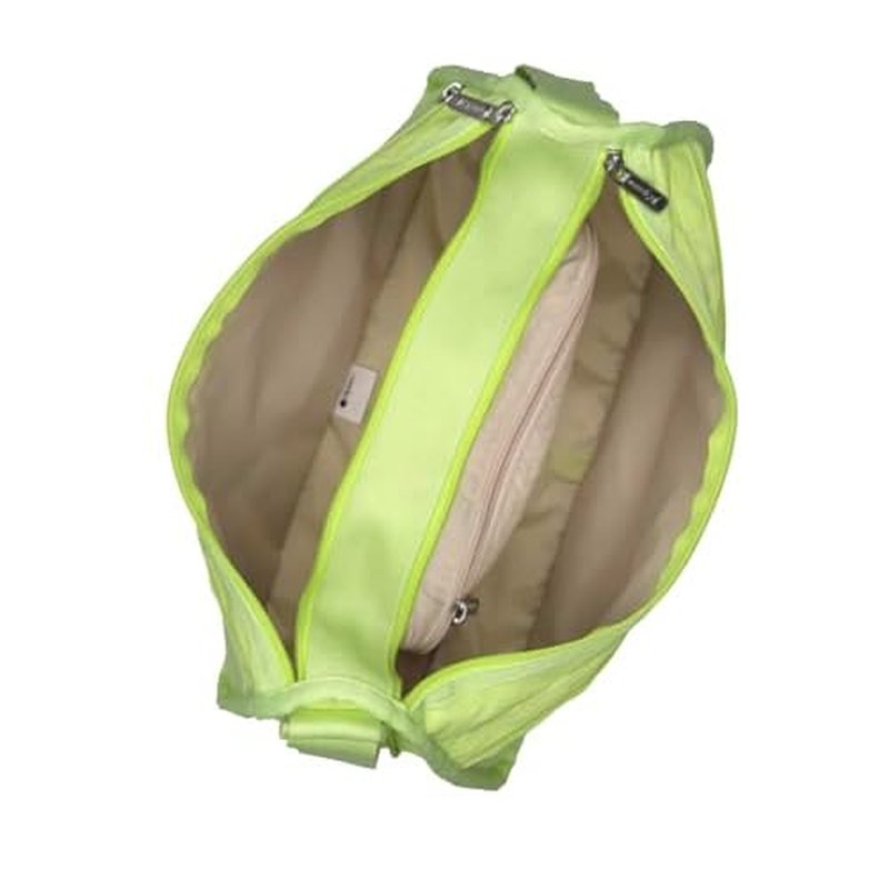 LeSportsac Lime Deluxe Everyday Crossbody Bag + Cosmetic Bag, Style 7507/Color R136, Uplifting & Vibrant Zingy Lime Hue, Fashion Trending Zesty New Neutral Evokes Strength, Positivity & Renewal