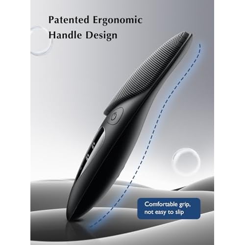 COSLUS Face Scrubber Facial Cleansing Brush: Silicone Portable Waterproof Rechargeable Face Wash Brush, 4 Cleansing Modes, Electric Face Exfoliator for Men Women Cleaning, Exfoliating, Massaging