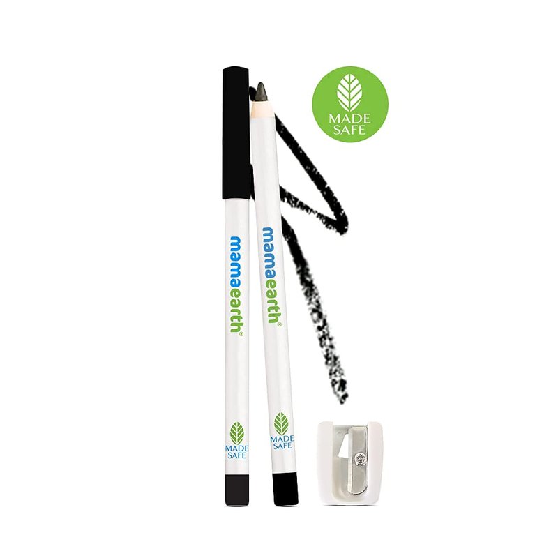 Charcoal Black Eyeliner Pencil - 11-Hour Smudge-Free, Waterproof Formula | Enriched with Castor Oil & Chamomile | 0.42 Oz/12g