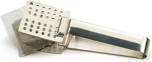 RSVP International Endurance Collection Tea Accessories, Stainless Steel & Dishwasher Safe, Tea Bag Tongs, 5.5" Long