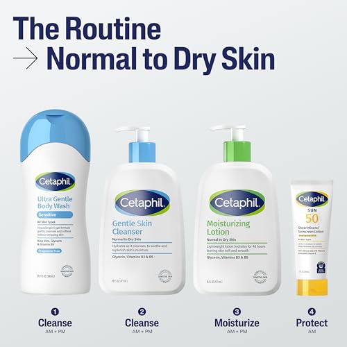 Cetaphil Face & Body Moisturizer, Hydrating Moisturizing Lotion for All Skin Types, Suitable for Sensitive Skin, NEW 20 oz, Fragrance Free, Hypoallergenic, Non-Comedogenic