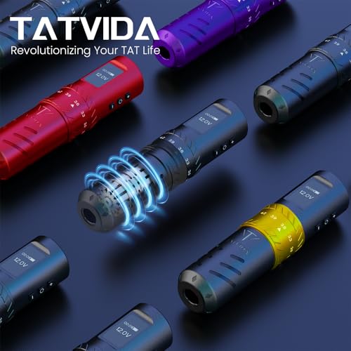 Tattoo Gun Wireless tattoo machine, 2400mAh Rotary Tattoo Machine with 7 stroke length Options, Pro Tattoo Guns with Motor Power reliable for all kinds of needles, ink (One Battery)