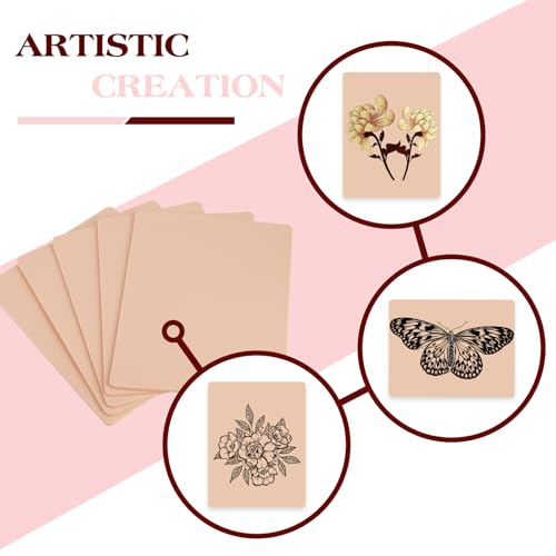 3MM Tattoo Skin Practice Kit - Ruicoo 3Pcs Tattoo Fake Skin 10Pcs Transfer Paper Kit Includes Best Silicion Thick Skin Double Sided and Tattoo Stencil Paper Tattoo Supplies Tattoo Kit