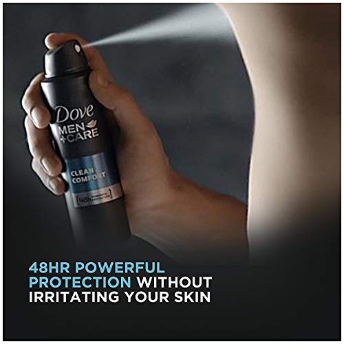 Dove Men + Care Dry Spray Antiperspirant, Clean Comfort 3.8 oz (Pack of 3)