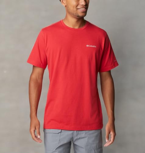 Columbia Mens Thistletown Hills Short Sleeve T-Shirt, Mountain Red, 2X