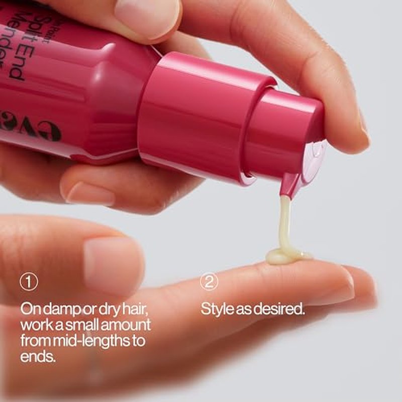 Eva NYC Split Ends Treatment for Dry Damaged Hair - Reduce Breakage + Seal Split Ends with Vegan Protein + Baobab Seed - Hair Serum for Softer Stronger Hair - Travel Size - Vanilla Scent - 2 fl oz