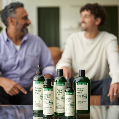 Thicker Fuller Hair 2-in-1 Thickening Shampoo and Conditioner for Men - Shampoo for Thinning Hair - Hydrating Shampoo with Aloe Leaf Juice - 12 oz.