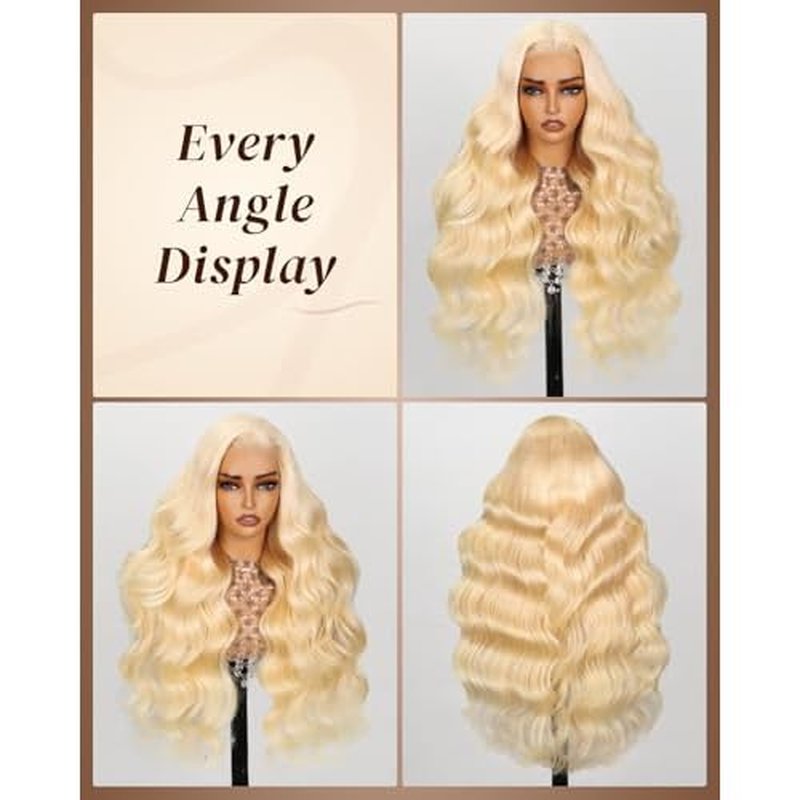 Arabella 5X6 613 Lace Front Wig Human Hair 613 Glueless Wigs Human Hair 240% Density 613 Human Hair Wig Pre Cut Lace and Pre Plucked (18inch, 613 6X5 Body Wave Wig)