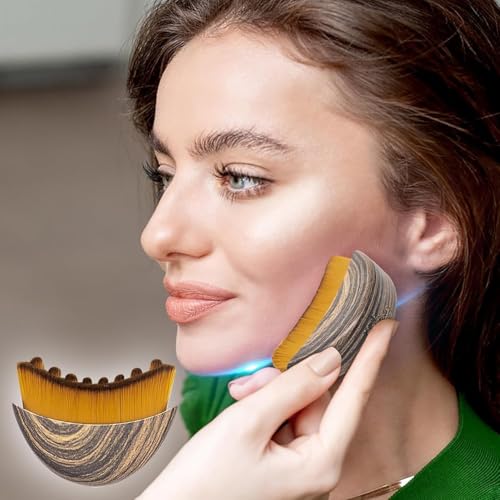 Lymph Contour Facial Brush, Lymphatic Drainage Facial Brush, Ergonomic Design Dry Lymphatic Drainage Massager, Closely Fits The Skin. (1 PCS)