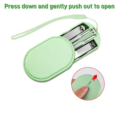 Manicure Set for Men & Women, 5-Piece Nail Care Kit, Portable Grooming Kit for Travel, Stainless Steel Nail Tools with Case Suitable for Home, Office, Outdoor Travel Kit