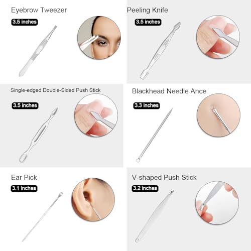 ZIZZON Nail Clippers Kit Manicure Pedicure set with Holographic Case(Purple)