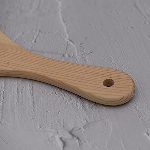 Travel Mirror Hand Mirror for Women Solid Wood Frame Round 6.6 x 12 inch