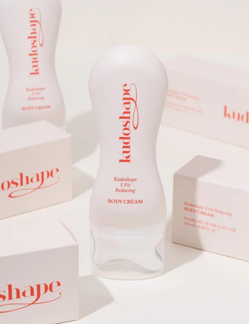 Kudoshape S-Fit Reducing Body Cream with Gua Sha145ml (4.9 fl. oz) – Moisturizing Body Lotion with Massage Roller, M-Shaped | BHA & Natural Extracts for Smoother All body Skin | Korean Skincare